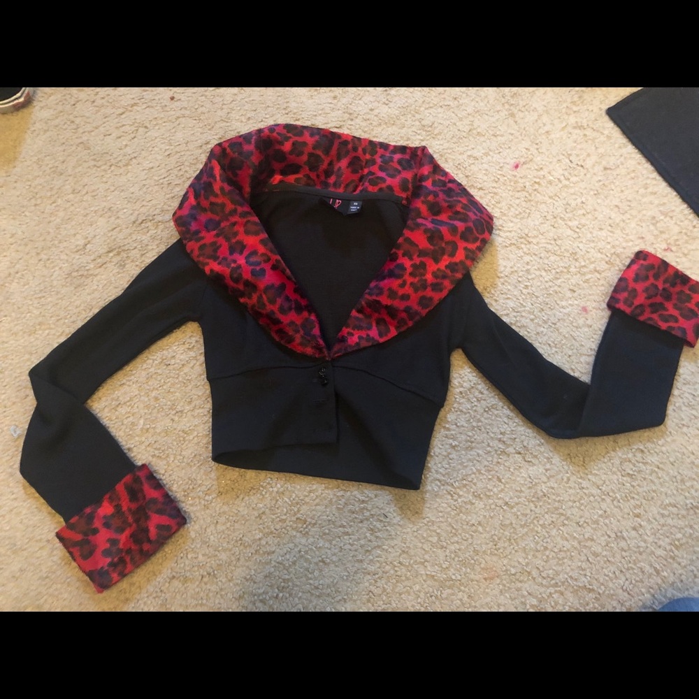 Lip Service Red Leopard Sweater